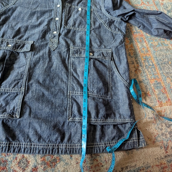 Duluth Trading Chambray Women's Medium Makers Studio Popover Work Shirt - Picture 11 of 12